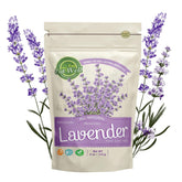 Eat Well Premium Foods dried lavender flowers in a bottle for culinary use and aroma.