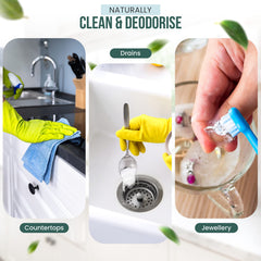 Cleaning powder from Eco-Lux Essentials for stains and odors