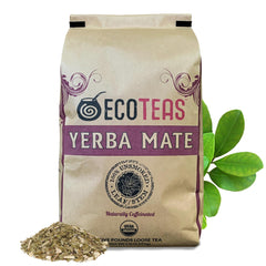 ECOTEAS Yerba Mate leaf-stem-cut is ready for traditional brewing with bombilla or gourd.