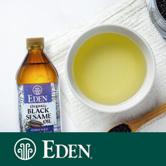 Drizzle Eden oil on salad to finish a dressing.