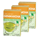 Eden Genmaicha tea bags in box for daily brewing.