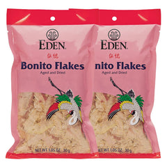 Eden Japanese bonito flakes pack of delicate shavings for rich dashi flavor.