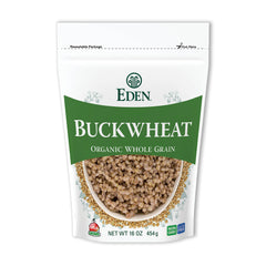 Eden Organic Buckwheat bag front view, versatile gluten-free pantry staple