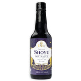 Eden Organic Shoyu bottle pour shows deep umami ideal for sauces and stir-fries.