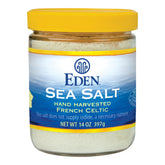 Eden Sea Salt hand-harvested in Brittany stored in a glass jar for premium everyday seasoning.
