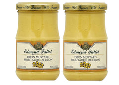 Edmond Fallot Dijon mustard bottle two-pack, smooth tang for sandwiches and sauces