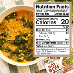 Edward & Sons vegan broth cubes bring garden veggie or Not Beef flavors to soups.