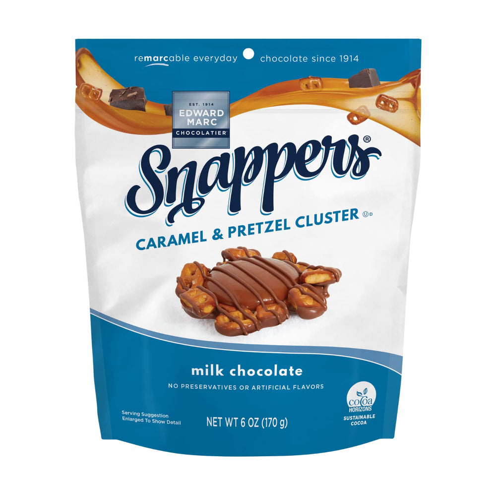 Edward Marc Snappers sweet caramel pretzels cluster – crunchy snack for sharing