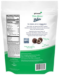 Edward Marc Thin Mint Bites closeup mint center, rich chocolate flavor.