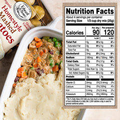 Mashed potatoes in a ready to serve bowl by Edward & Sons