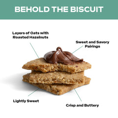 Effie's Hazelnut Biscuits pack open, convenient reseal for on-the-go snacking.
