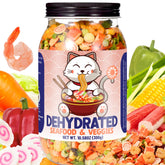 Egcina dehydrated seafood-vegetable mix used as ramen toppings for richer flavor and texture.
