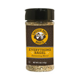 Einstein Bros Everything Bagel Seasoning bottle on pantry shelf for versatile flavor