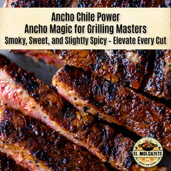 El Molcajete ancho chile powder as a dry rub for steak or pork.