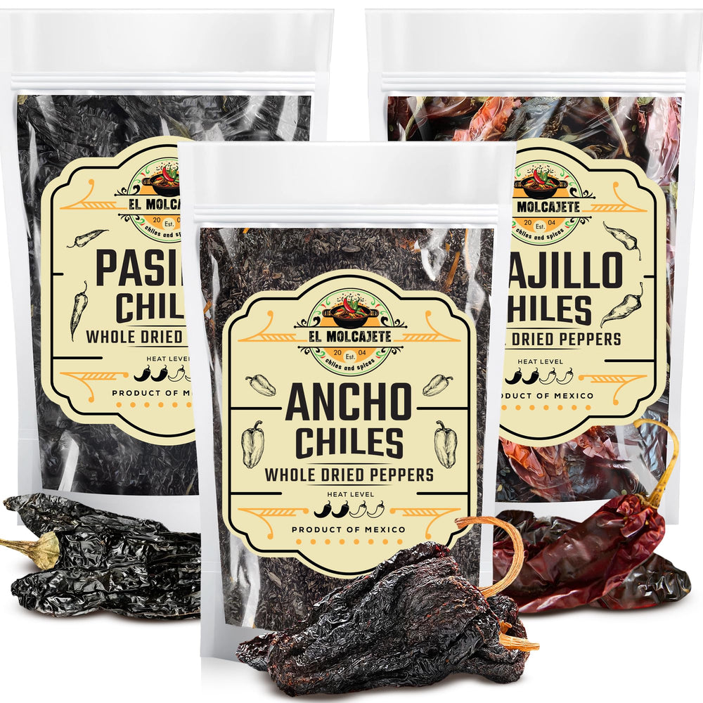 El Molcajete Ancho Chile whole dried for smoky base in mole sauces.
