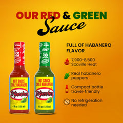 Closeup of El Yucateco Green bottle showing label detail.
