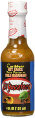 El Yucateco Hot Habanero Caribb bottle front view for bold flavor.