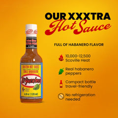 El Yucateco XXXtra Hot Habanero ingredients — fiery habanero peppers for bold flavor.