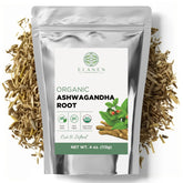 Elanen Naturals ashwagandha root loose leaf for soothing tea infusion