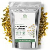 Elanen Naturals chamomile flowers dried buds for soothing evening tea