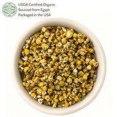 Elanen Naturals organic chamomile packaging with BPA-free materials
