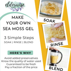 Elderwise Sea Moss Wildcrafted use in smoothies for natural thickening