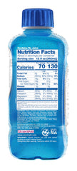 Electrolit Blue Raspberry label closeup highlights branding and ingredients.