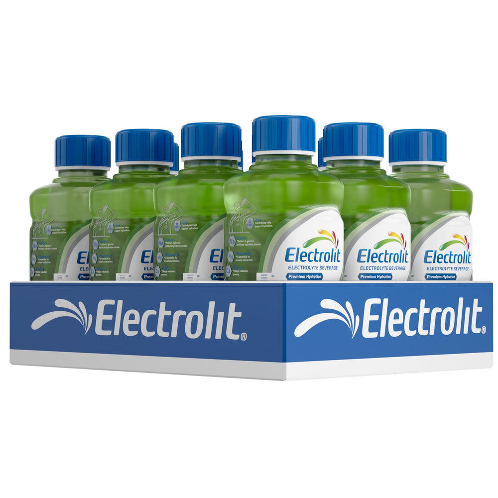 Electrolit Green Apple bottle 21oz for on-the-go hydration