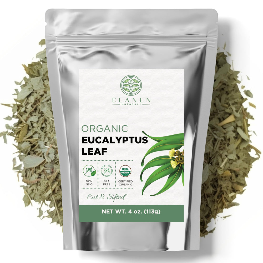 Elanen Naturals eucalyptus leaf tea cut and sifted leaves for aromatic blends