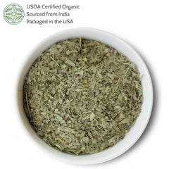 Elanen Naturals eucalyptus leaf tea dried leaves closeup for custom blends