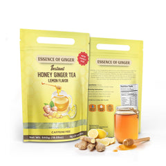 Elephant Park Honey Lemon Ginger Crystal Tea sachets ready for quick brew.