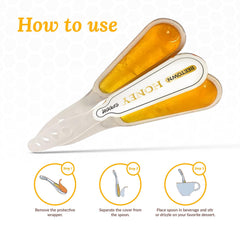 Elephant Park individually-wrapped-honey-spoons provide convenient single servings for office desks