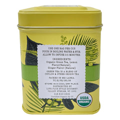 Elephant Park Lemon Ginger Tea Bags Closeup: natural mesh sachets for pure brew.
