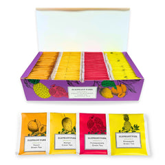 Elephant Park pomegranate green tea bags with a bold fruity twist for refreshing breaks.