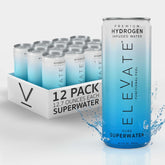 Elevate Superwater bottle front view highlighting premium hydrogen infusion for daily hydration