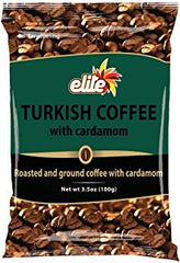 Elite Turkish coffee with cardamom, roasted and ground, ideal for authentic at-home Turkish coffee
