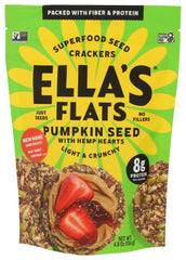 Ella's Flats Hemp Crisp 6.5 oz bag: crunchy on-the-go snack.
