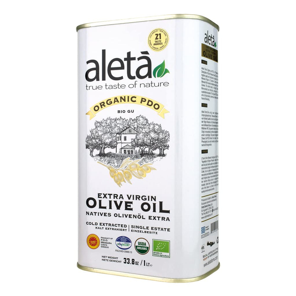 Ellora Farms Aleta olive oil bottle—premium Greek EVOO for salads.