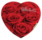 Elmer Chocolate Bunch of Roses heart-shaped box front view for a romantic gift.