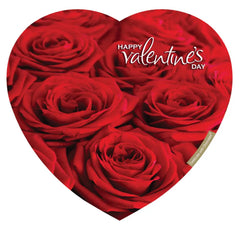 Elmer Chocolate Bunch of Roses heart-shaped box front view for a romantic gift.