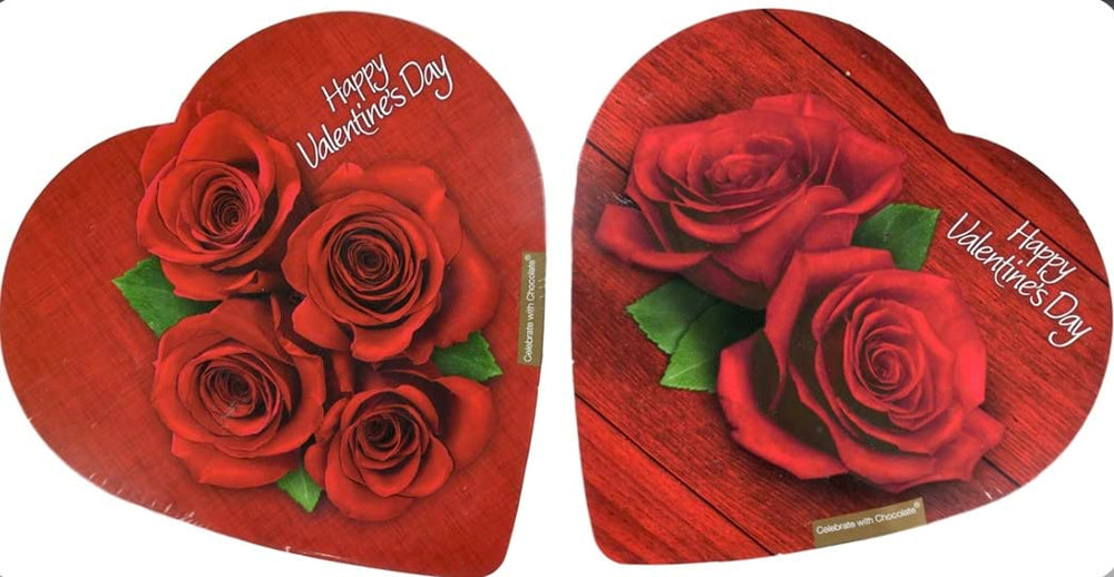 Elmer Chocolate heart box featuring four roses, ideal Valentine gift