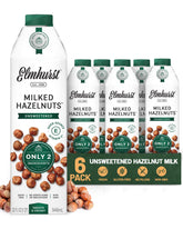 Elmhurst 1925 unsweetened hazelnut milk bottle for dairy-free everyday use