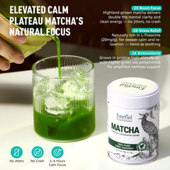 Emerail matcha in a smoothie bowl adding vibrant color and flavor
