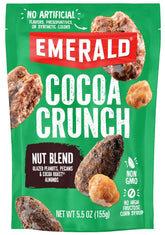 Emerald Chocolate Peanut Crunch Mixed Nuts in resealable bag for on-the-go snacking.