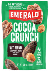 Emerald Chocolate Peanut Crunch Mixed Nuts in resealable bag for on-the-go snacking.