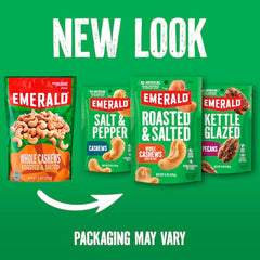 Emerald Dry Roasted Almonds seasoning blend close-up, distinctive flavor.