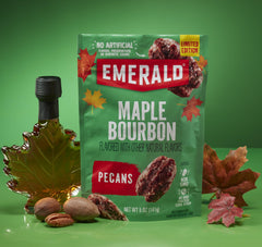 5oz resealable bag keeps Emerald Pecans fresh for travel.