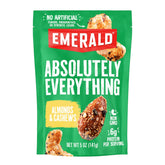 Emerald Absolutely Everything almonds and cashews bag front for fresh, on-the-go snacking.