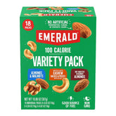 Emerald Nuts mixed nuts variety pack front view, convenient on-the-go snack