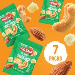 Emerald on-the-go snack packs fit lunch boxes and travel bags.